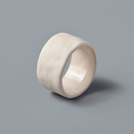 Steengoed Servet Ring| Wit set van 4